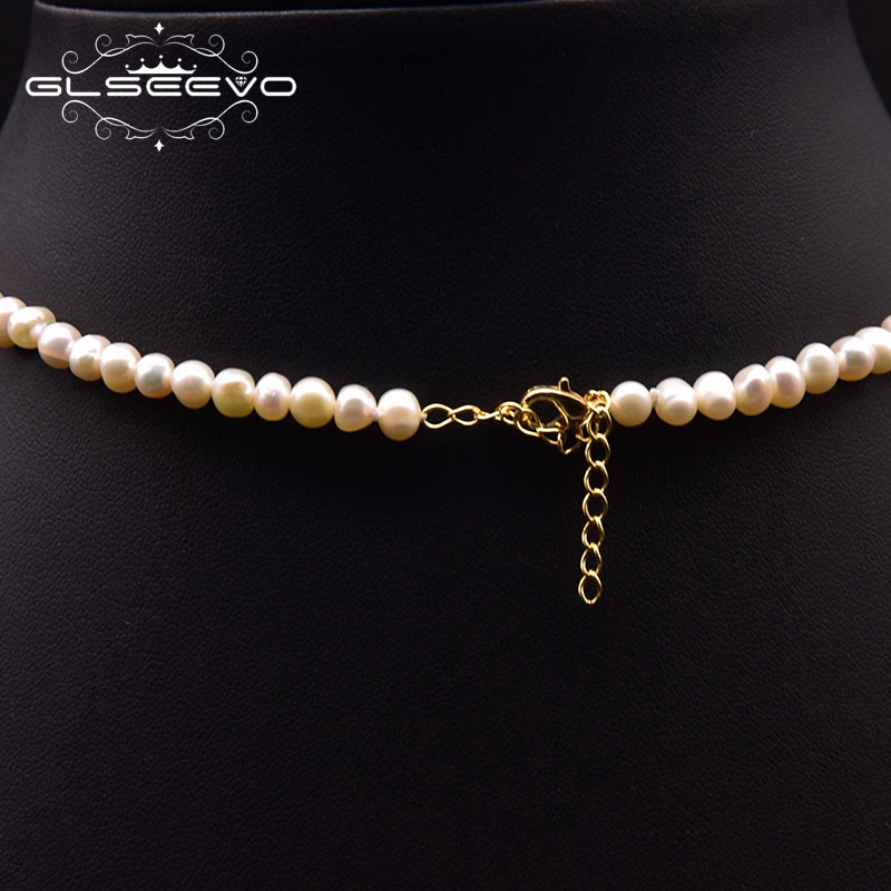 GLSEEVO 天然淡水真珠ショートネックレス女性記念日天然 - Pearl Trim Chain のレビューと価格