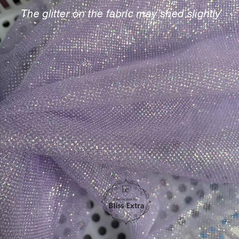 きらめくグリッターチュール生地、マルチカラースパークルレース - Sequin Fabric Panel のレビューと価格
