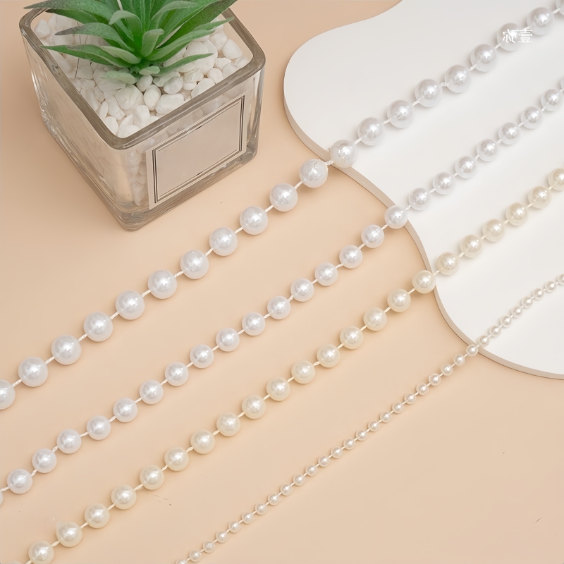 2/5 メートル ABS 模造パールビーズチェーンラインコー - Pearl Trim Chain のレビューと価格