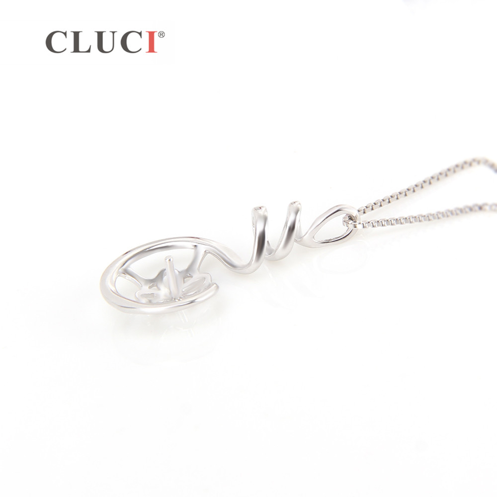 Cluci-女性用925スターリングシルバーパールペンダント - Pearl Trim Chain のレビューと価格