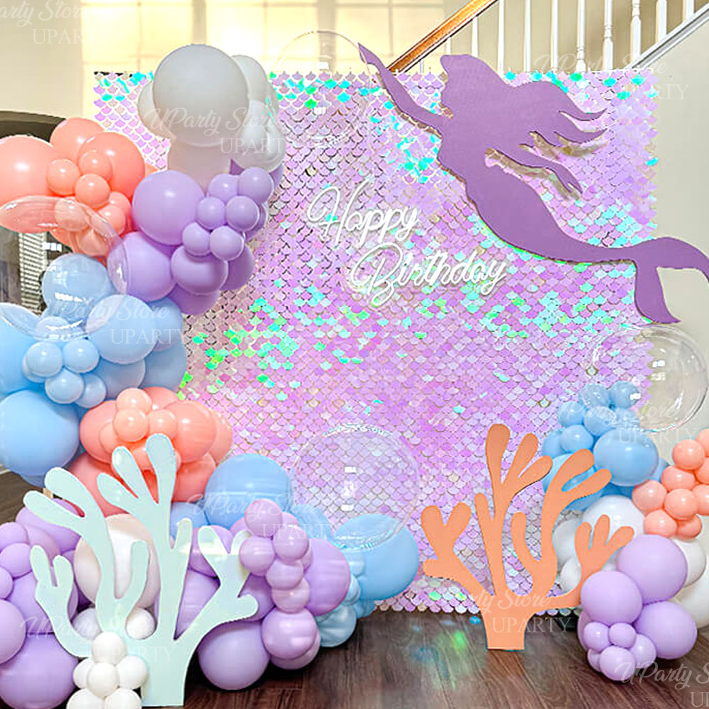 12個入り マーメイドスパンコールウォールパネル 玉虫色のシ - Sequin Fabric Panel のレビューと価格